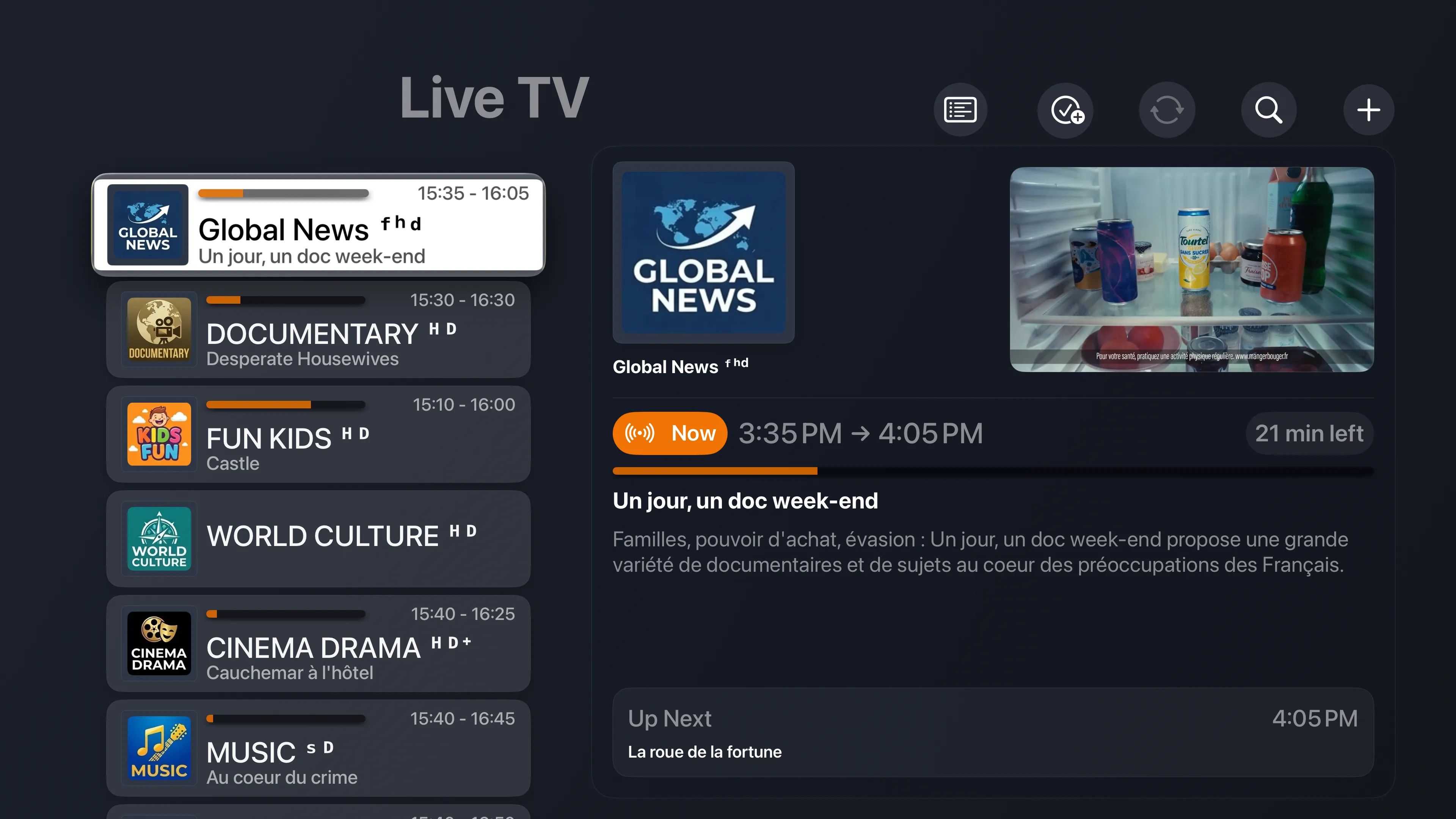 Android TV Interface